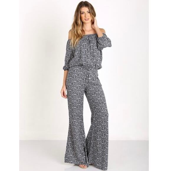 Faithfull the Brand Pants - FAITHFUL THE BRAND Women's Size Small Urban Jumpsuit Flare Leg Winter Tales Navy
